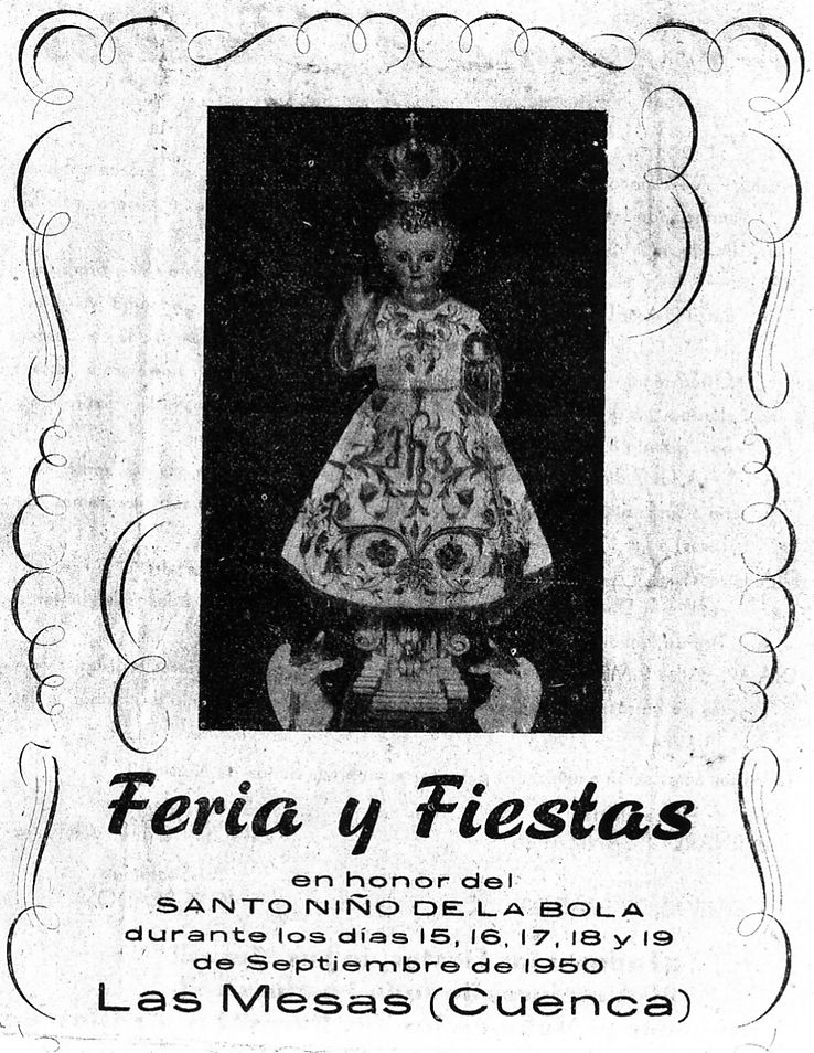 Fiestas patronales en honor del Niño de la Bola 1950 Las Mesas